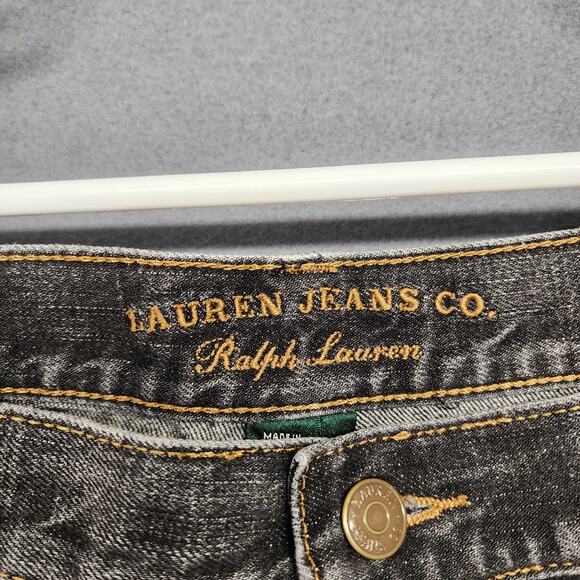 Vintage Ralph Lauren Jeans 16 W Black Embellished Cotton Blend Stretch Hong Kong - Picture 11 of 16